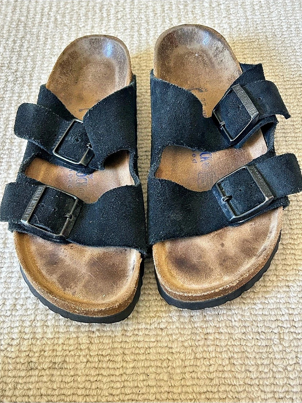 Birkenstock Arizona Soft Footbed Sandals Black & Brown EU 37